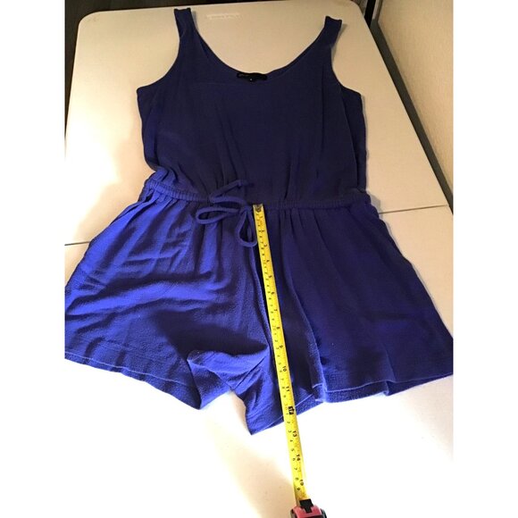 GIBSON- WOMENS BLUE LIGHT WEIGH ELASTIC WAIST SIDE POCKETS ROMPER SIZE MEDIUM - Picture 9 of 10
